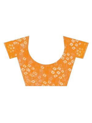 bandhani printed saree with blouse - 17927377 - Standard Image - 3