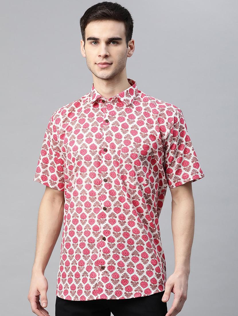 white printed casual shirt - 17927395 - Zoom Image - 1