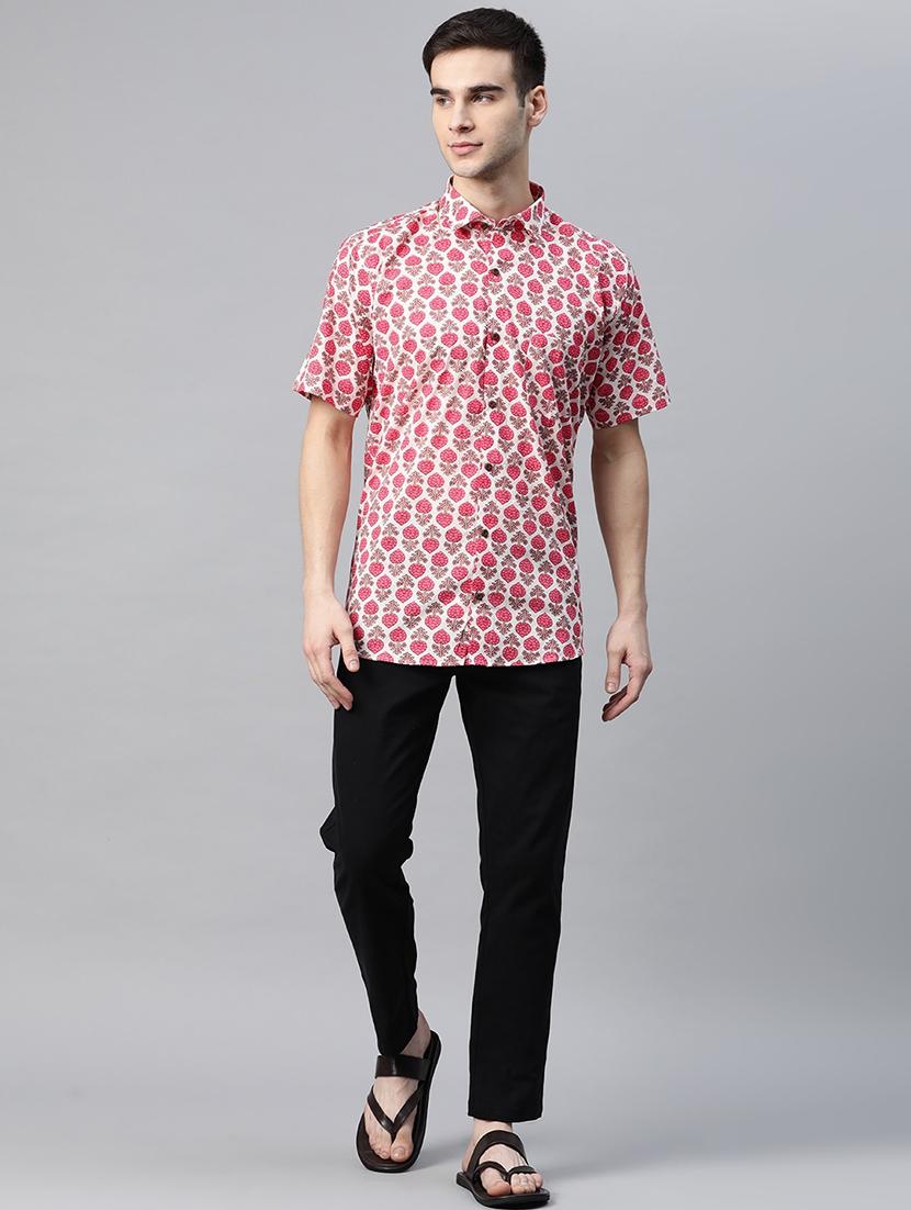 white printed casual shirt - 17927395 - Zoom Image - 4
