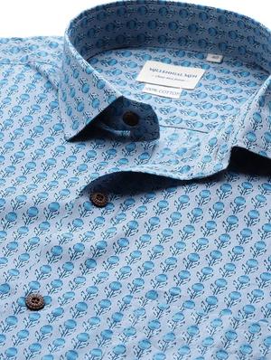 grey printed casual shirt - 17927396 - Standard Image - 5