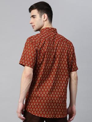 red printed casual shirt - 17927403 - Standard Image - 3