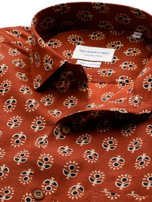 red printed casual shirt - 17927403 - Standard Image - 5