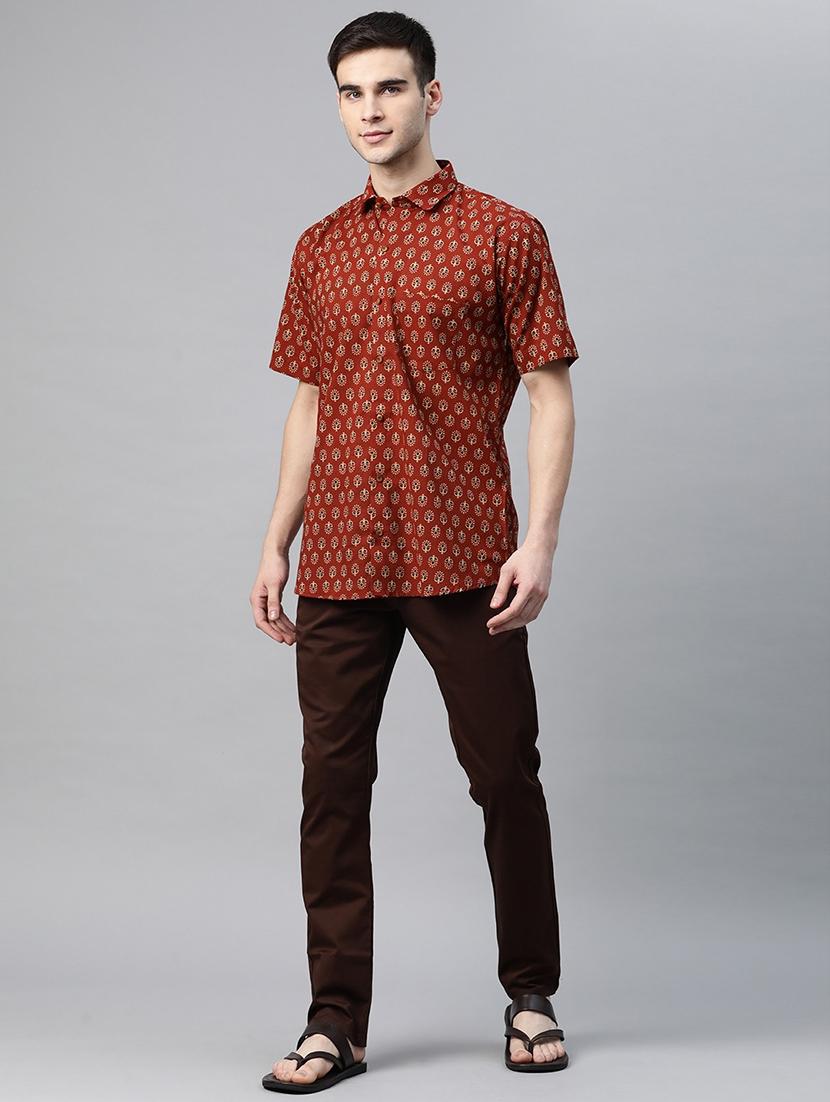 red printed casual shirt - 17927403 - Zoom Image - 4