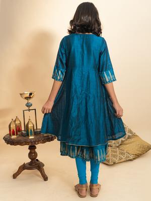teal embellished suit set - 17927572 - Standard Image - 2