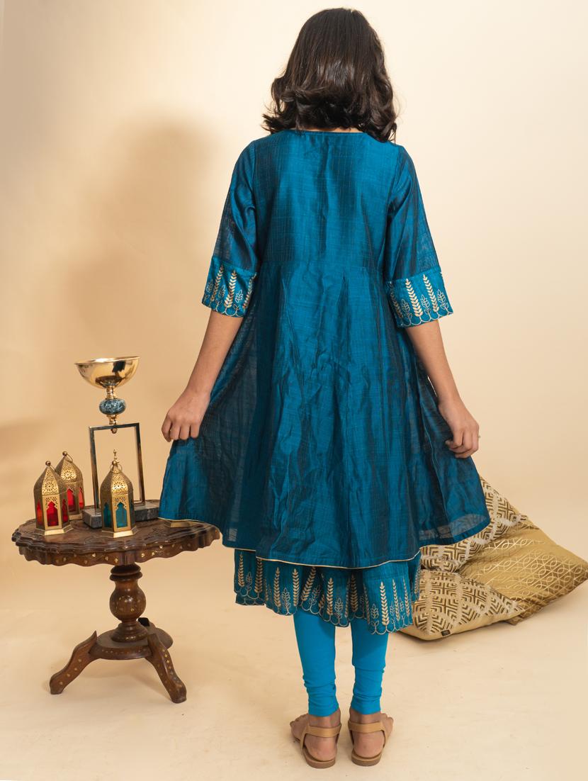teal embellished suit set - 17927572 - Zoom Image - 2