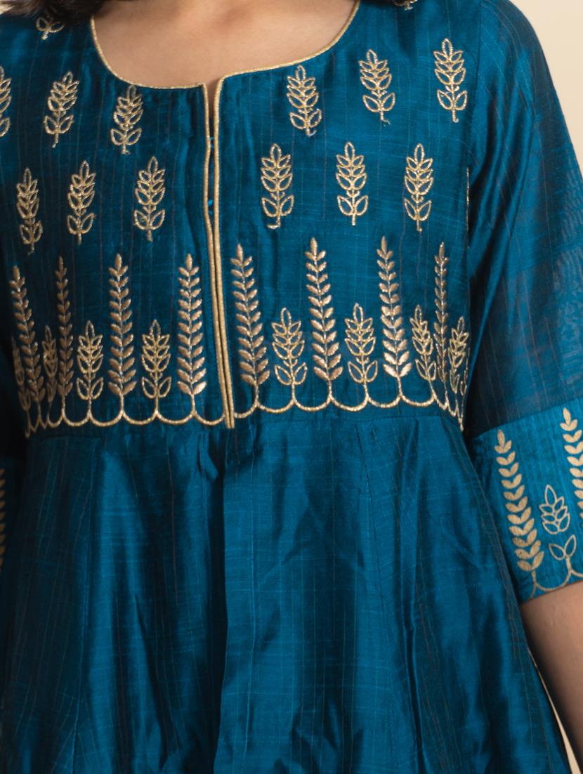 teal embellished suit set - 17927572 - Zoom Image - 3
