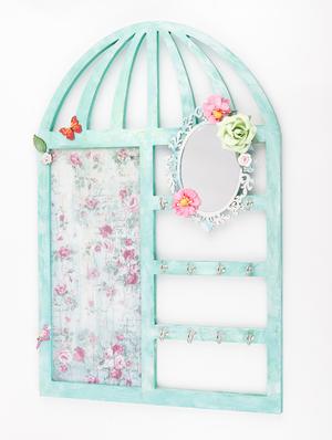 odette pastel green birdcage multipurpose wall hanging - 17927688 - Standard Image - 2