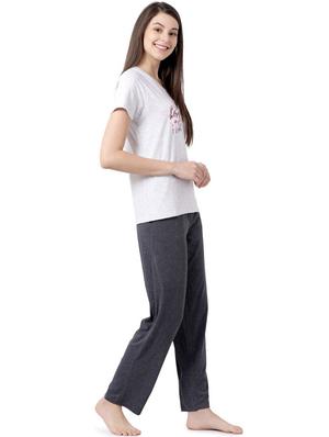 v-neck solid nightwear pajama set - 17927906 - Standard Image - 2
