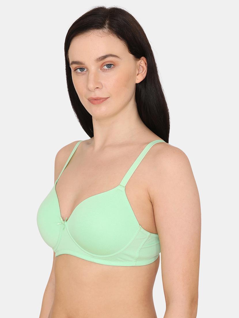 green solid t-shirt bra - 17928223 - Zoom Image - 2