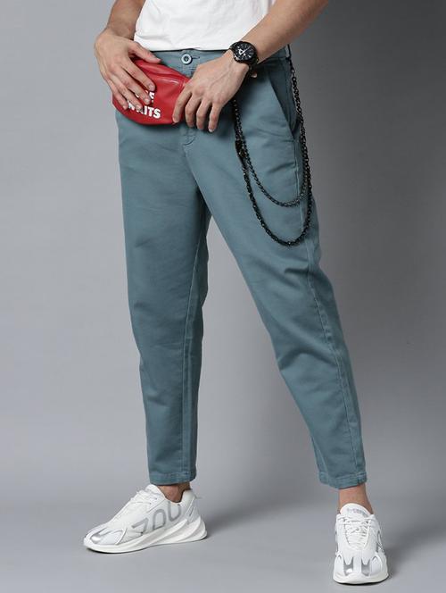 green solid chinos - 17928904 - Standard Image - 1