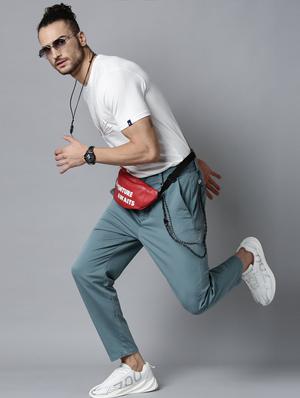 green solid chinos - 17928904 - Standard Image - 3