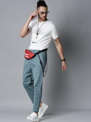 green solid chinos - 17928904 - Standard Image - 4