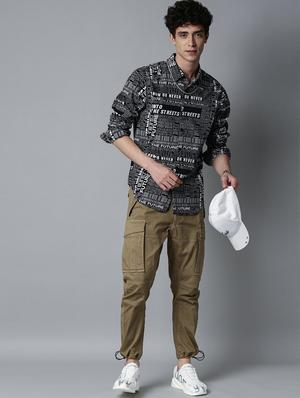black printed casual shirt - 17929009 - Standard Image - 3