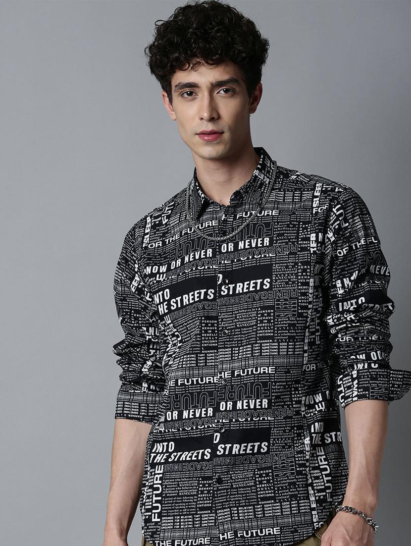 black printed casual shirt - 17929009 - Zoom Image - 1