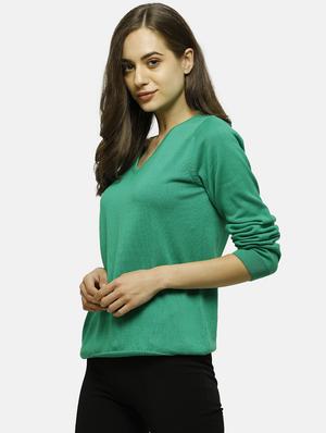 v-neck solid pullover - 17929378 - Standard Image - 2