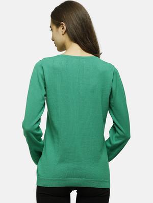 v-neck solid pullover - 17929378 - Standard Image - 3