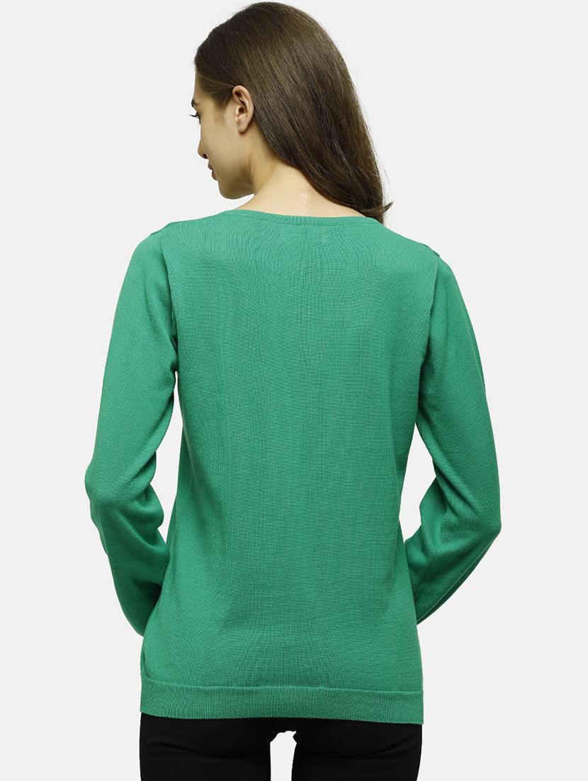 v-neck solid pullover - 17929378 - Zoom Image - 3
