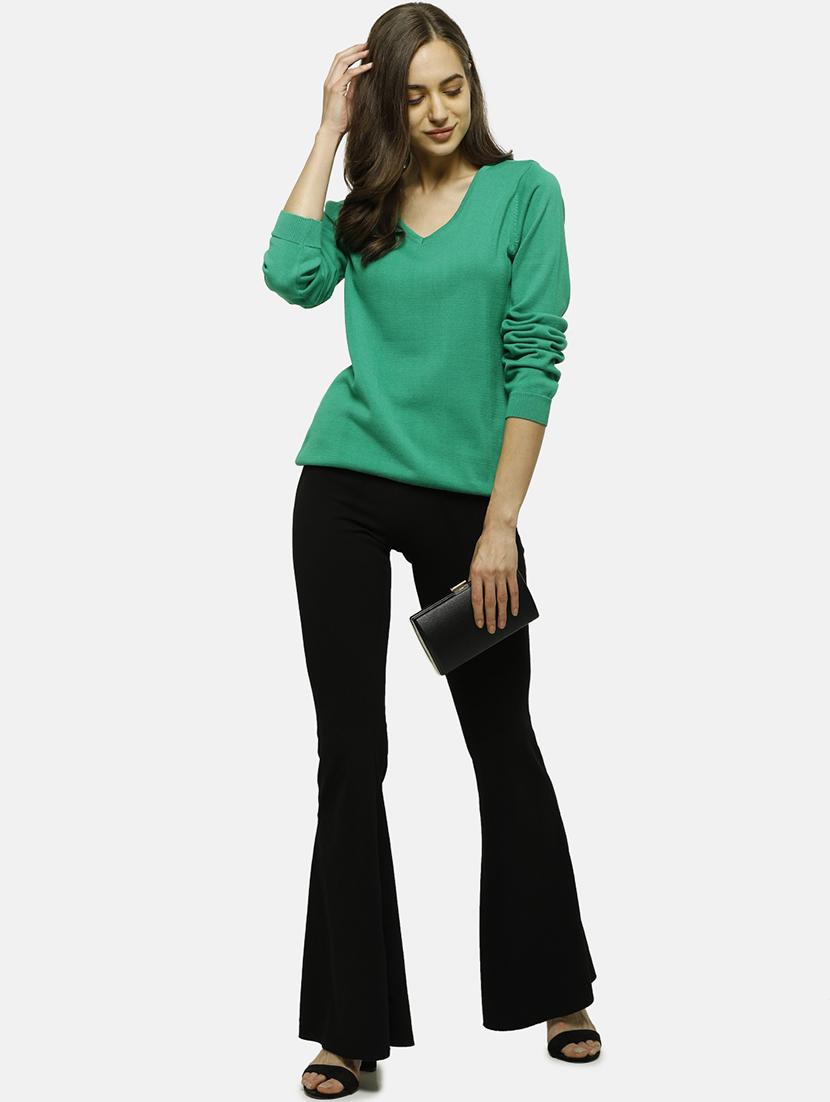 v-neck solid pullover - 17929378 - Zoom Image - 4