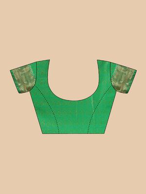 self design banarasi saree with blouse - 17929479 - Standard Image - 4