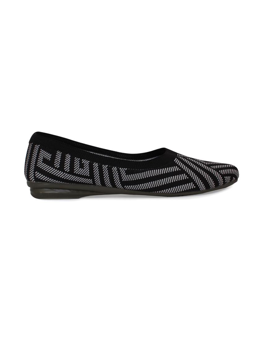 black pu slip on ballerina - 17929529 - Zoom Image - 2