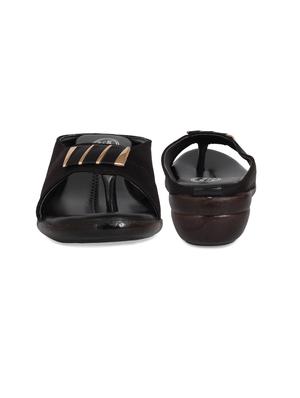 just lady wedges black slip on slippers - 17929781 - Standard Image - 3