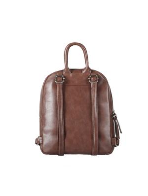 brown leatherette (pu) regular backpack - 17930104 - Standard Image - 2