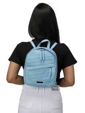 blue leatherette (pu) regular backpack - 17930107 - Standard Image - 6