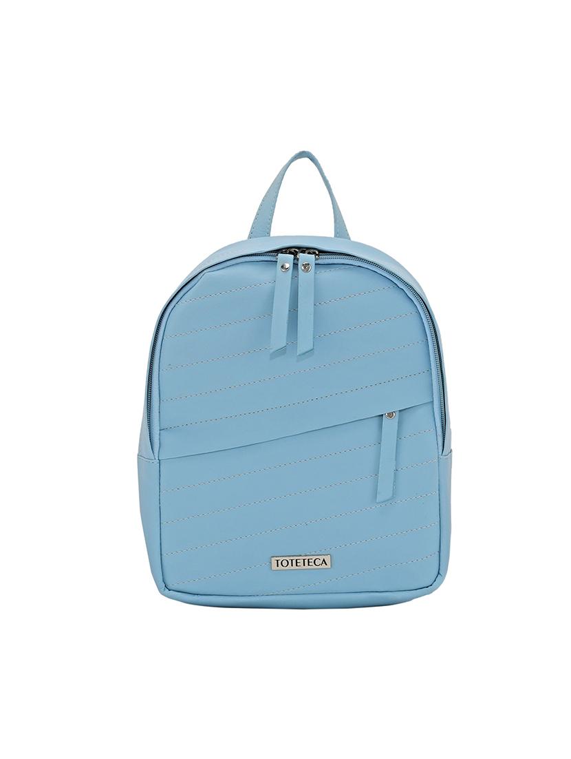 blue leatherette (pu) regular backpack - 17930107 - Zoom Image - 1