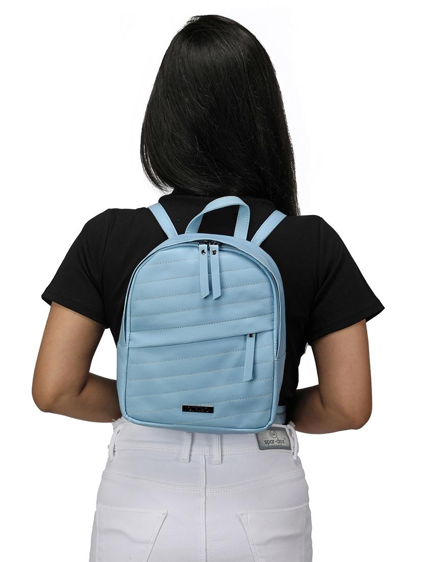 blue leatherette (pu) regular backpack - 17930107 - Zoom Image - 6