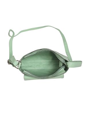 green leatherette (pu) regular sling bag - 17930219 - Standard Image - 3