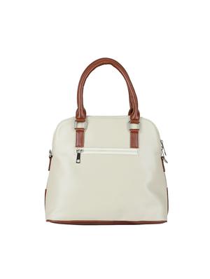 white leatherette (pu) regular handbag - 17930329 - Standard Image - 2