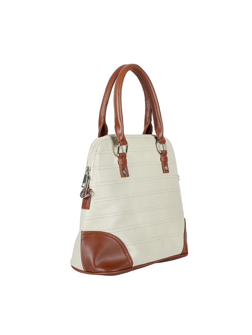 white leatherette (pu) regular handbag - 17930329 - Zoom Image - 5