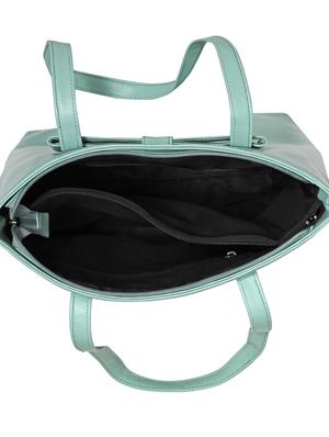 green leatherette (pu) regular handbag - 17930359 - Standard Image - 3