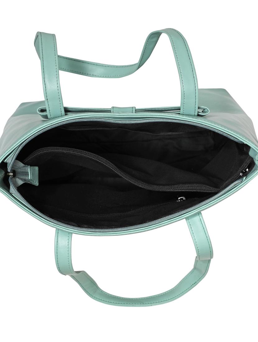 green leatherette (pu) regular handbag - 17930359 - Zoom Image - 3