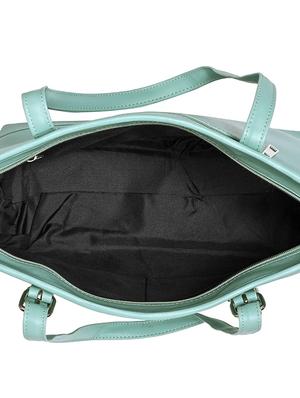 green leatherette (pu) regular handbag - 17930368 - Standard Image - 3