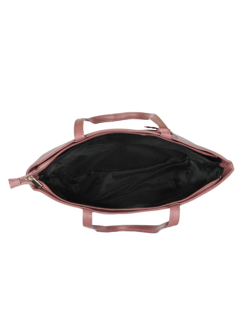 pink leatherette (pu) regular handbag - 17930445 - Zoom Image - 3