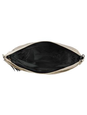 gold leatherette (pu) regular handbag - 17930459 - Standard Image - 3