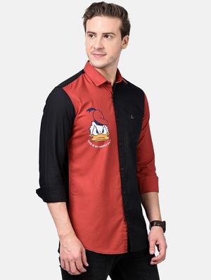 black color block casual shirt - 17930546 - Standard Image - 3