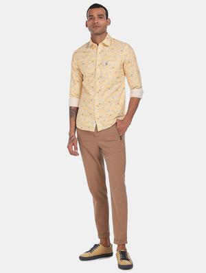 yellow printed casual shirt - 17930713 - Standard Image - 4