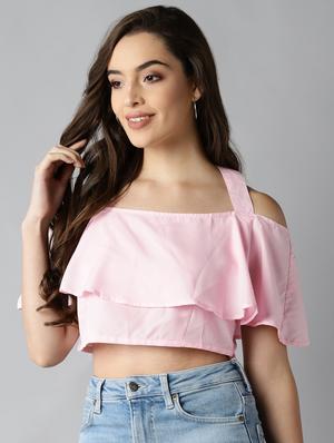 cold shoulder ruffled top - 17930976 - Standard Image - 2