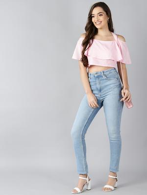 cold shoulder ruffled top - 17930976 - Standard Image - 4