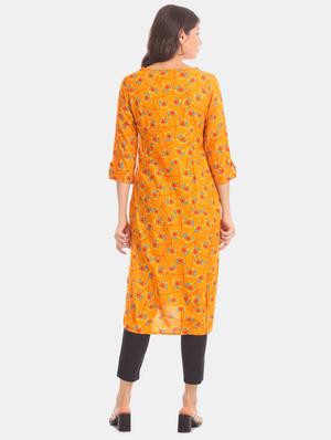 printed straight kurta - 17931378 - Standard Image - 2