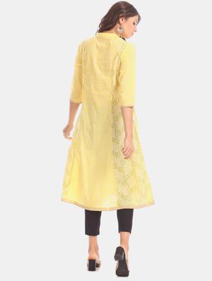 printed a-line kurta - 17932055 - Standard Image - 2