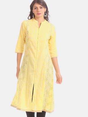 printed a-line kurta - 17932055 - Standard Image - 3