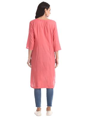 solid high-low kurta - 17932285 - Standard Image - 2