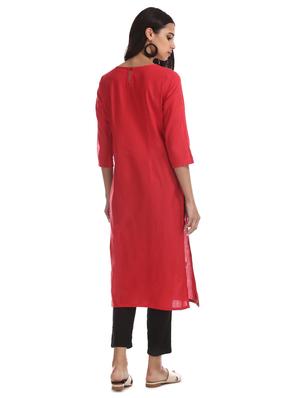 embroidered straight kurta - 17932489 - Standard Image - 2