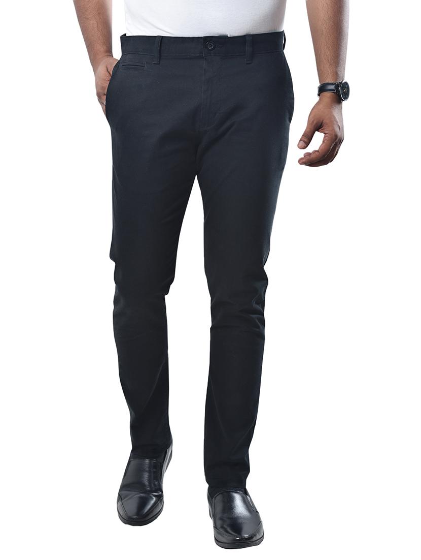 black solid flat front formal trouser - 17933206 - Zoom Image - 1