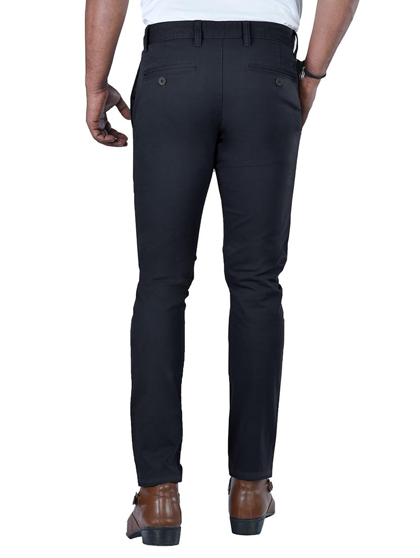 black solid flat front formal trouser - 17933206 - Zoom Image - 3