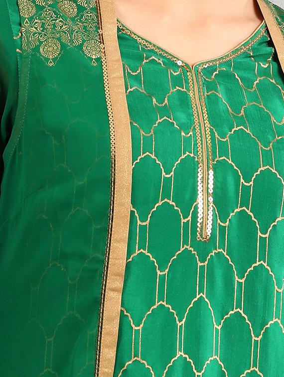 gold print layered kurta - 17933226 - Zoom Image - 5