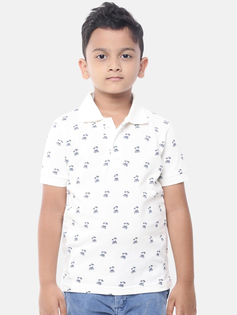 polo neck printed t-shirt - 17933248 - Zoom Image - 1